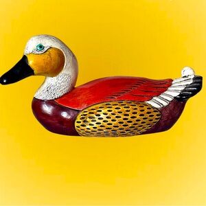 Vintage Mallard Duck signed and colorful!